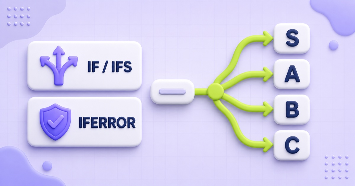 IF のネストが 3 段を超えたら IFS — IF / AND / OR / IFERROR で条件分岐を整理する