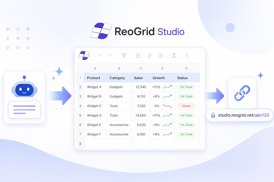 ReoGrid Studio のご紹介 — AI エージェントのためのスプレッドシートエンドポイント